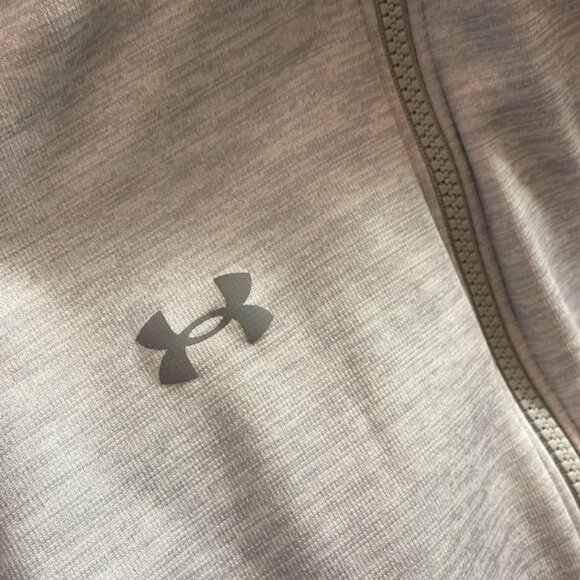 Under armour womens size medium tall zip hoodie in light grey - Picture 2 of 5